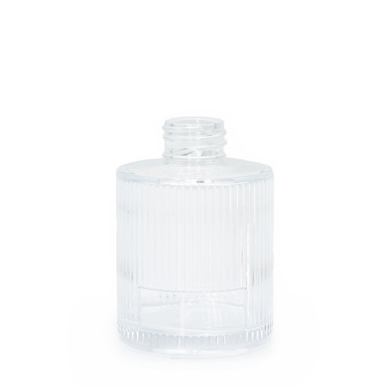 Botella redonda acanalada para difusor de varillas de 150 ml  - Transparente