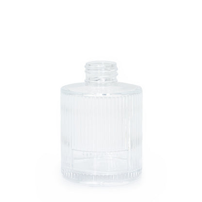 Botella redonda acanalada para difusor de varillas de 150 ml  - Transparente