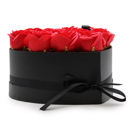 Caja de Regalo - Flor de Jabón  13 Rosas rojo - corazon