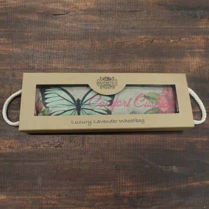 Bolsa de Trigo Lavanda Caja Mariposa Rosas