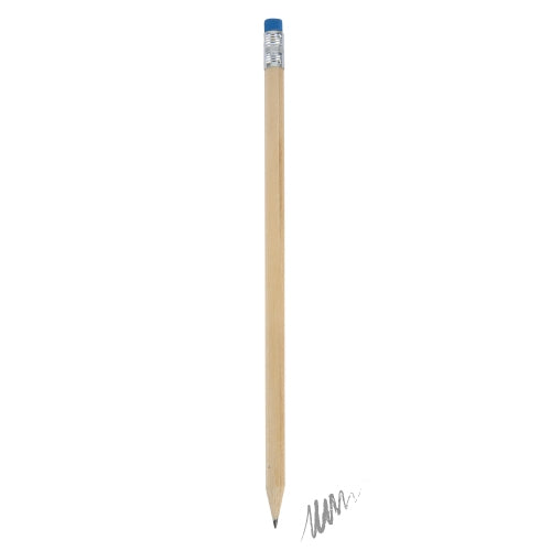 Crayon en bois avec gomme bleue