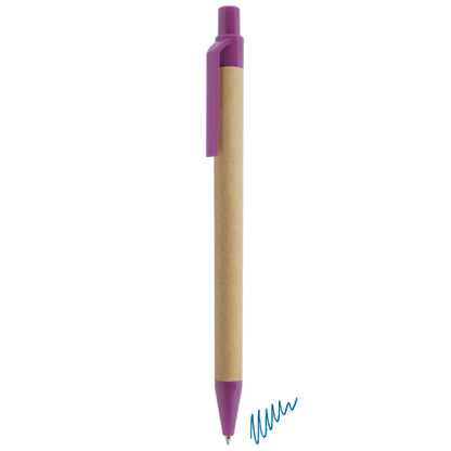 Bolígrafo Cartón Reciclado Lila
