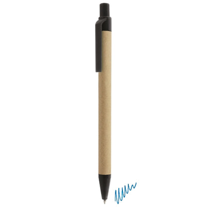 Bolígrafo Cartón Reciclado Negro