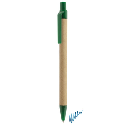 Kugelschreiber aus recycelter Pappe, grün