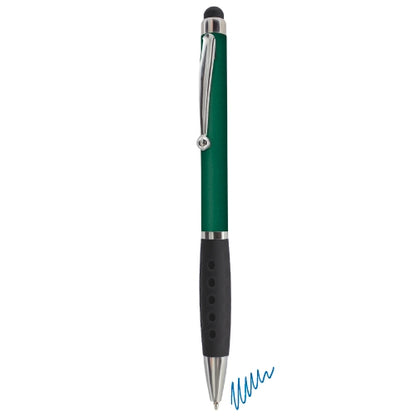 Bolígrafo Puntero Táctil Verde Metálico