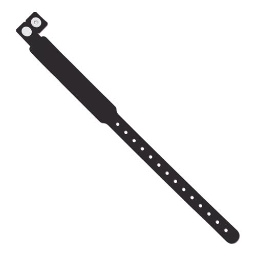 Bracelets de registre standard noirs (paquet de 100)
