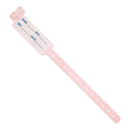 Bracelet d'enregistrement de naissance rose (paquet de 100)