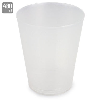 Vaso Gran Cubata Traslúcido Reutilizable 480 ml