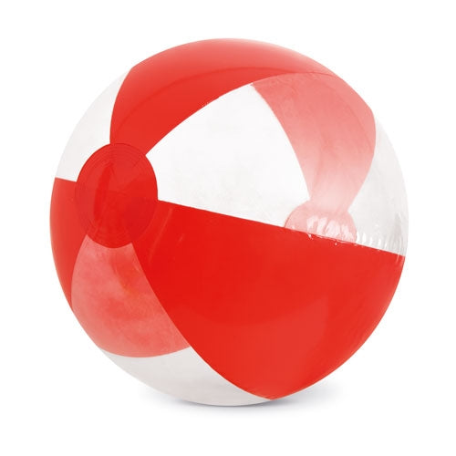 Balón Playa Transparente Rojo