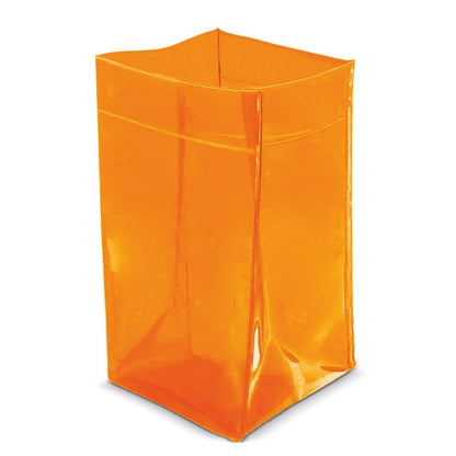 Großer orangefarbener, faltbarer Eiswürfelbehälter