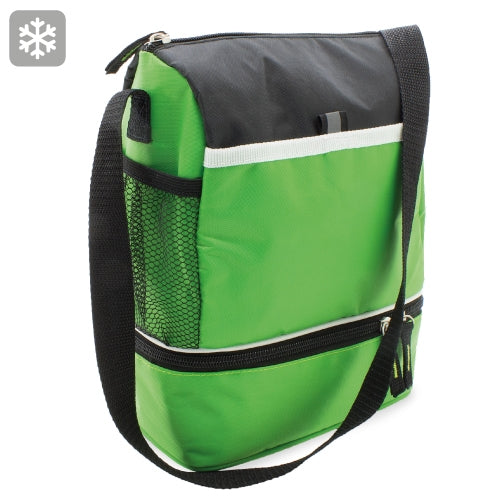 Nevera Portátil Doble Compartimento Verde