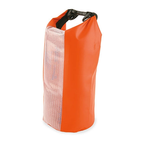 Orangefarbene transparente Reisetasche