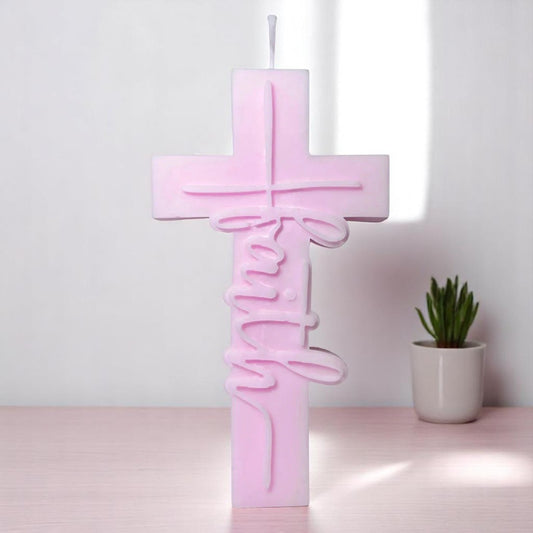 Große Kreuz-Dekorationskerze