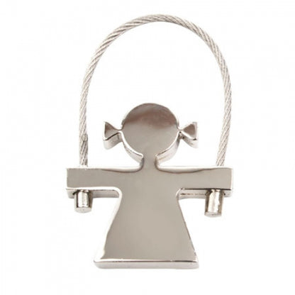 Porte-clés en métal fille P-040