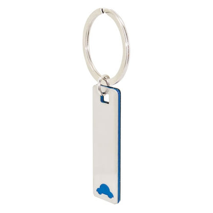 Porte-clés en métal voiture bleue