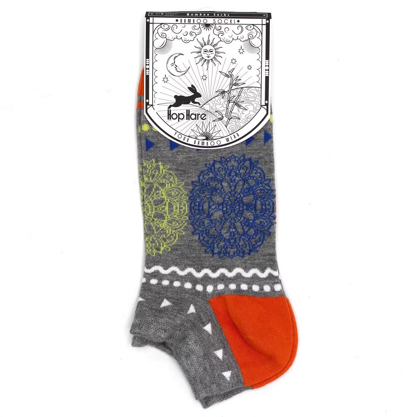 Chaussettes basses en bambou Hop Hare, tailles S/M (36-40) - Fleurs de Vie -