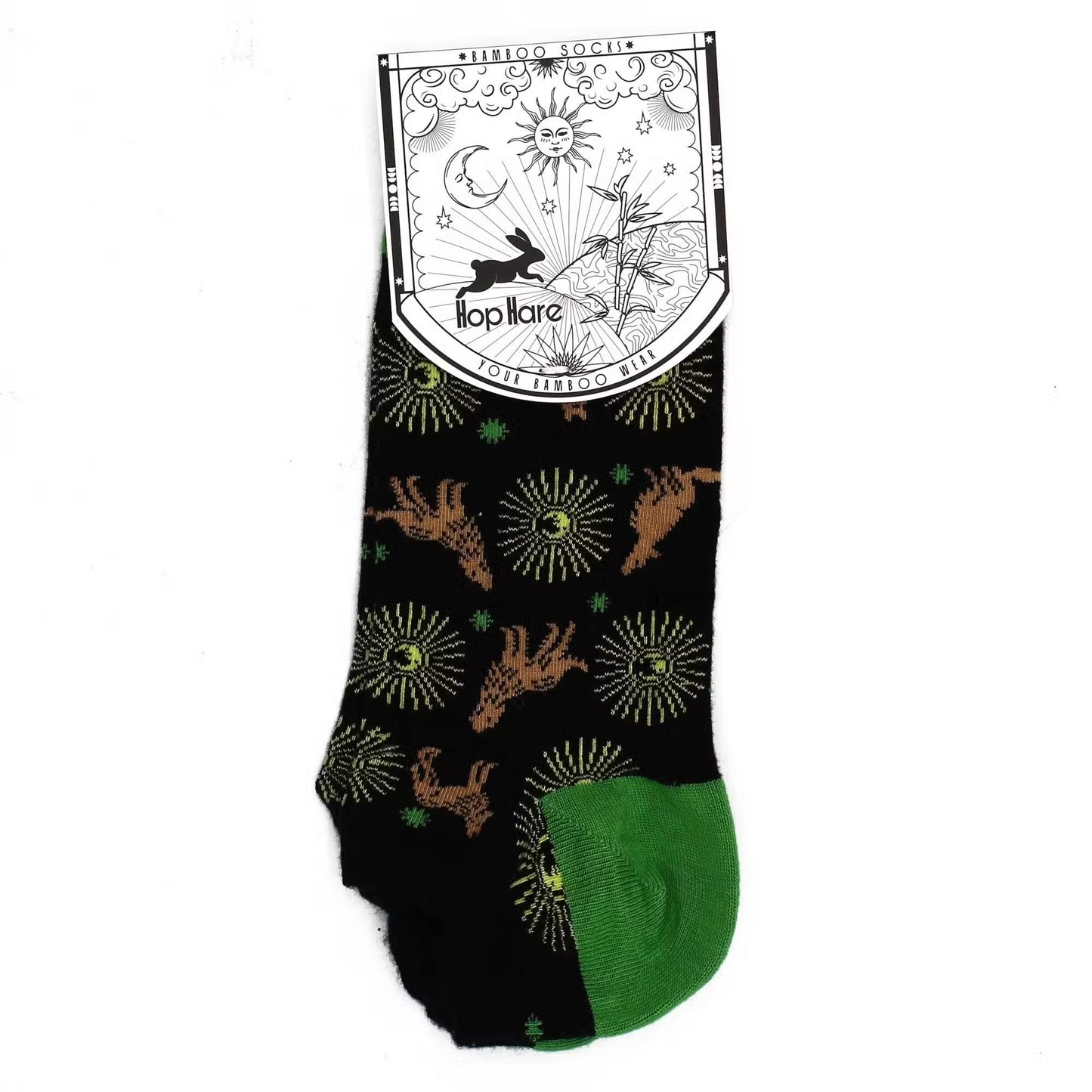 Chaussettes basses en bambou Hop Hare, tailles S/M (36-40) - Moonlight Wolfs -