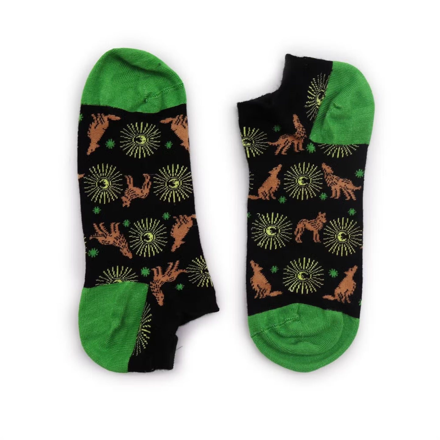 Chaussettes basses en bambou Hop Hare, tailles S/M (36-40) - Moonlight Wolfs -