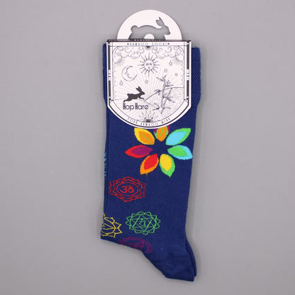 Chaussettes en bambou Hop Hare (S/M) - Chakra arc-en-ciel -