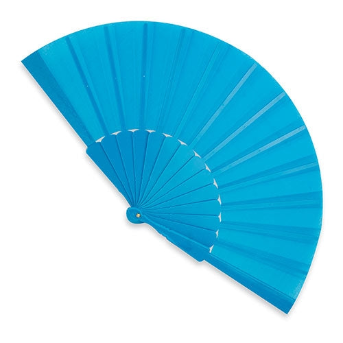 Abanico Plástico Azul Turquesa