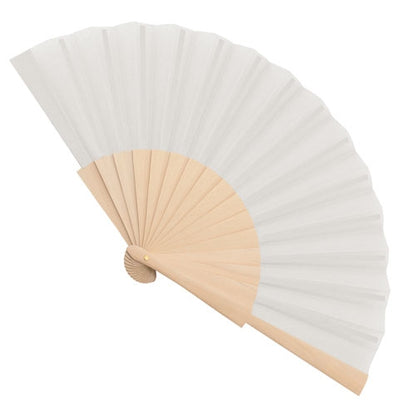 Abanico Madera 16 Varillas Blanco