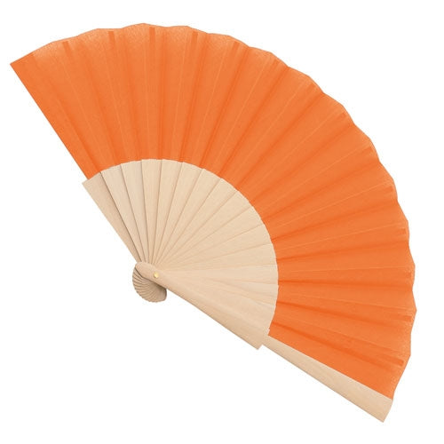 Abanico Madera 16 Varillas Naranja