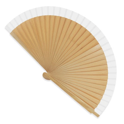 Abanico Madera Barnizado Blanco