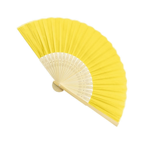 Abanico de Bambú Amarillo