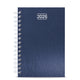 Agenda de Anillas Metalizada Azul