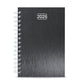 Agenda de Anillas Metalizada Plomo