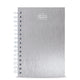 Agenda de Anillas Metalizada Plata