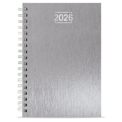 Agenda à anneaux métalliques en maillechort