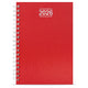 Agenda de Anillas Metalizada Rojo