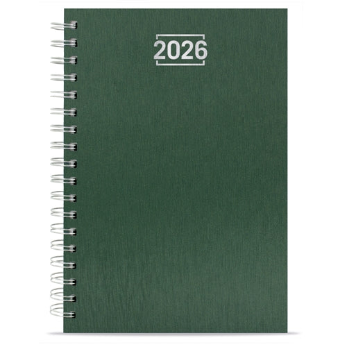 Journal intime à anneaux métalliques verts