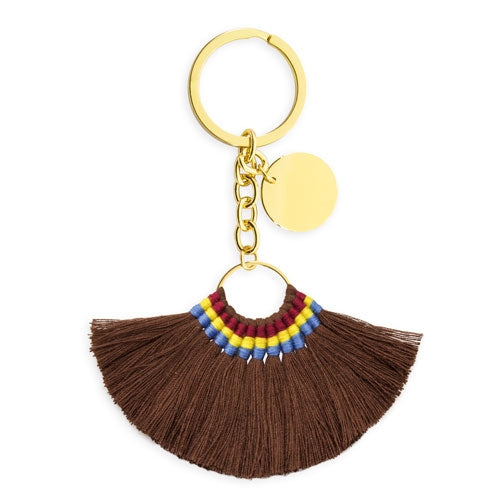 Porte-clés ethnique marron