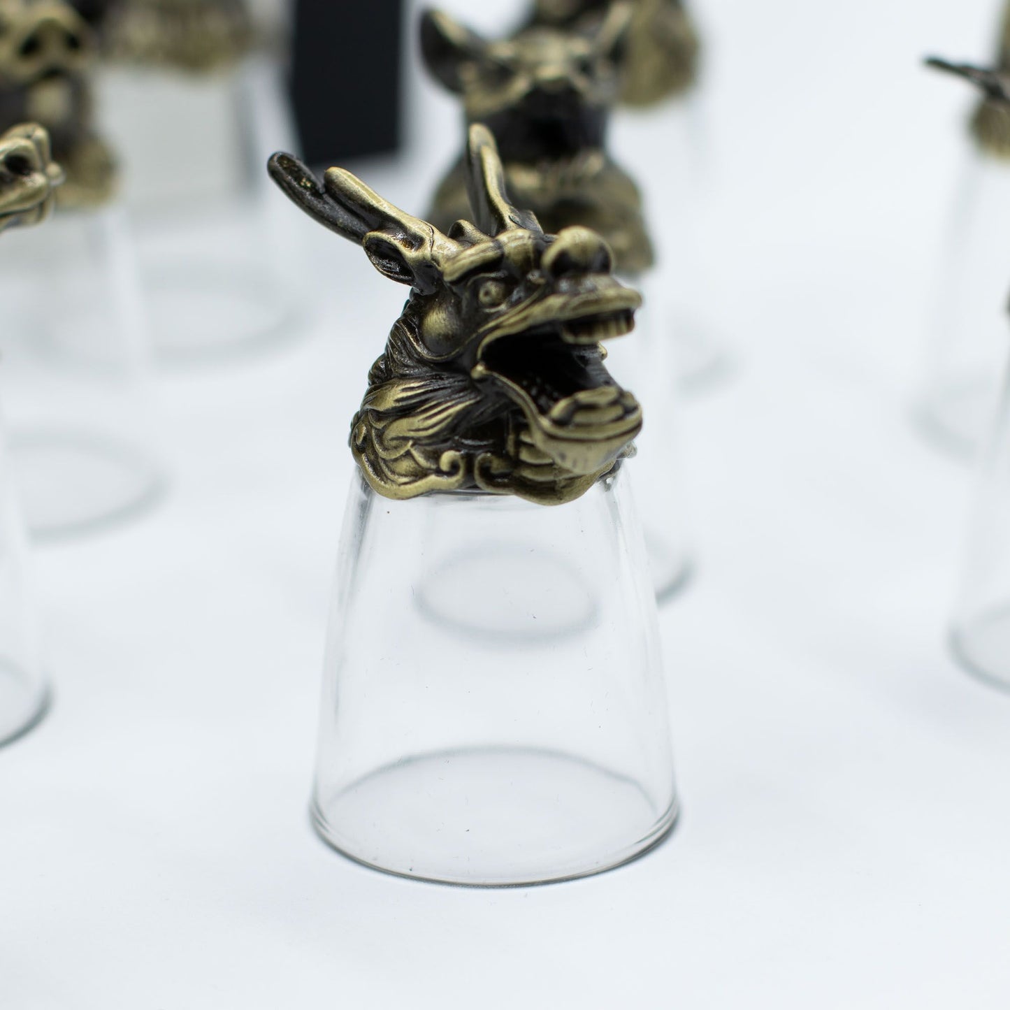 Vasos de chupito Bottom Up (25ml) - Bosque y Criaturas Místicas - Bronce Antiguo