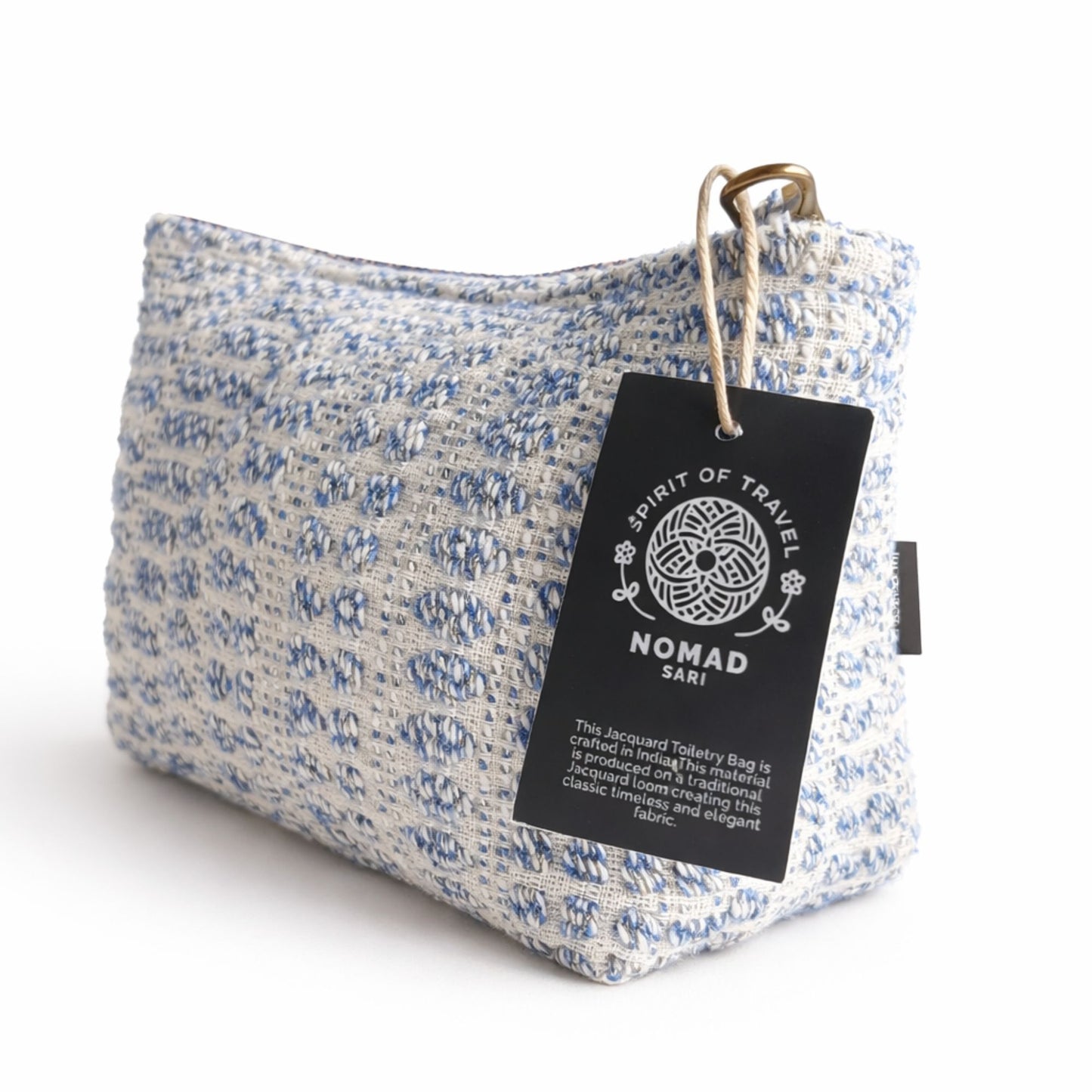 Jacquard Toiletry Bag - Indigo Echo
