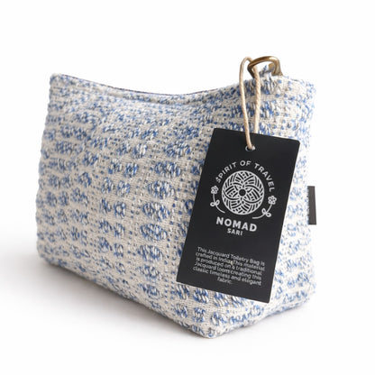 Jacquard Toiletry Bag - Indigo Echo