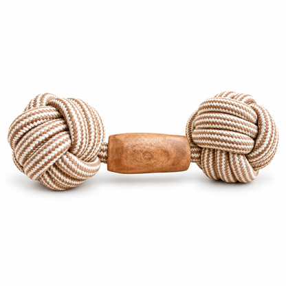 Juguetes PAW para mascotas – Mordedor de madera de café Double Trouble Tug
