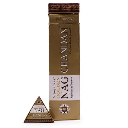 Cônes d'encens Jumbo Gold Nag - Chandan Reflux 42 g