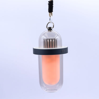 Außenlampe mit Flammeneffekt – Weiß, wiederaufladbar über USB – Mehrfarbig