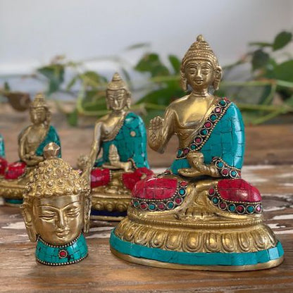 Figura de Buda de Latón - Bendición - 15cm