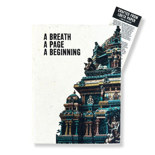 Großes Lokta-Notizbuch – A Breath – inklusive Lesezeichen