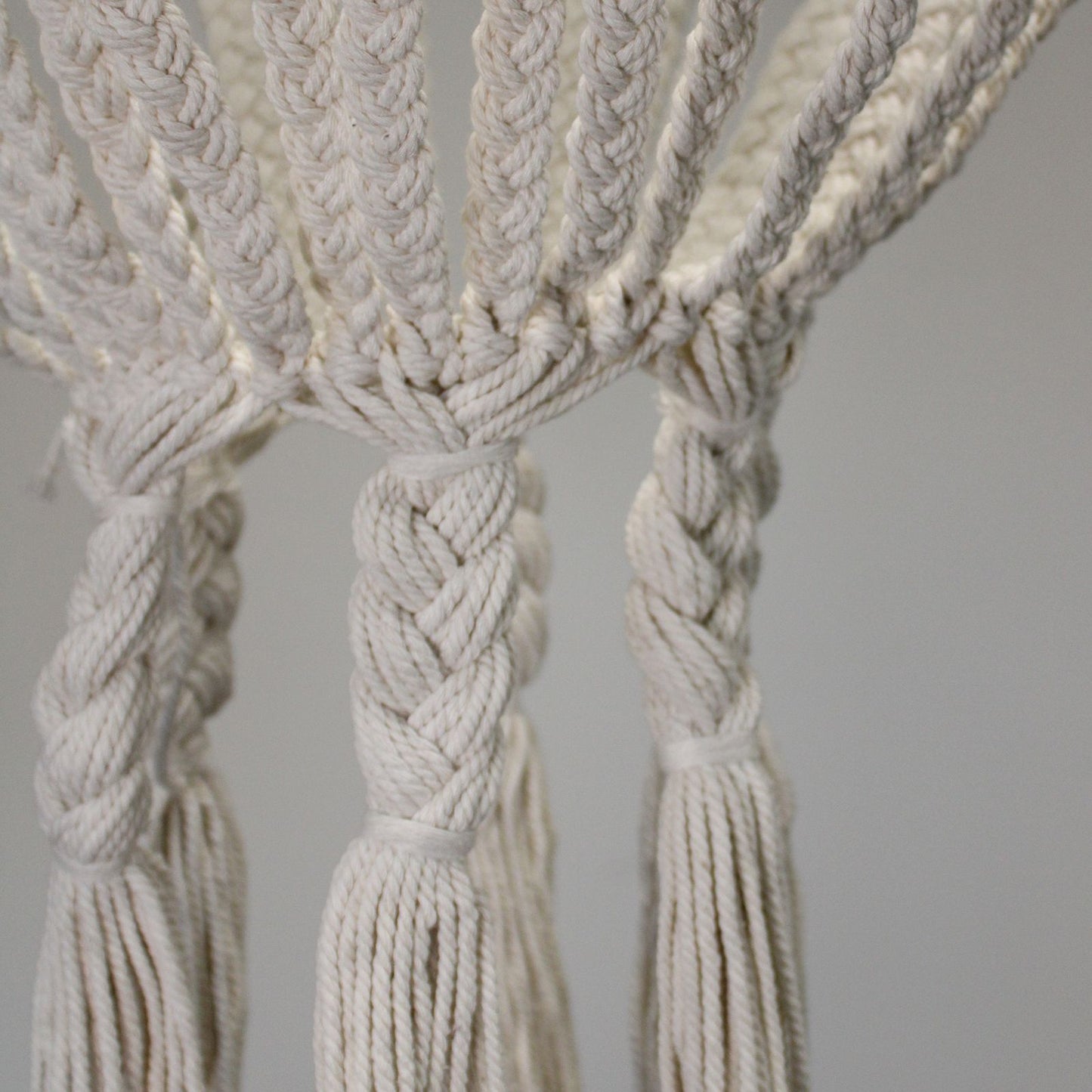 Grand lustre en macramé - Naturel
