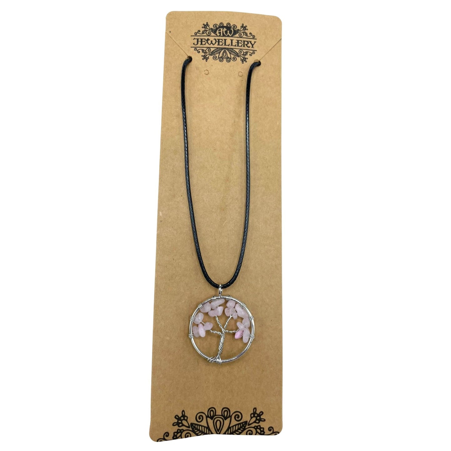 Life Tree Pendant Collection - Rose Quartz and Amethyst