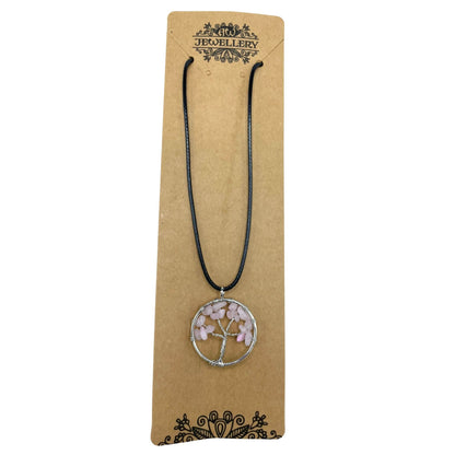 Life Tree Pendant Collection - Rose Quartz and Amethyst