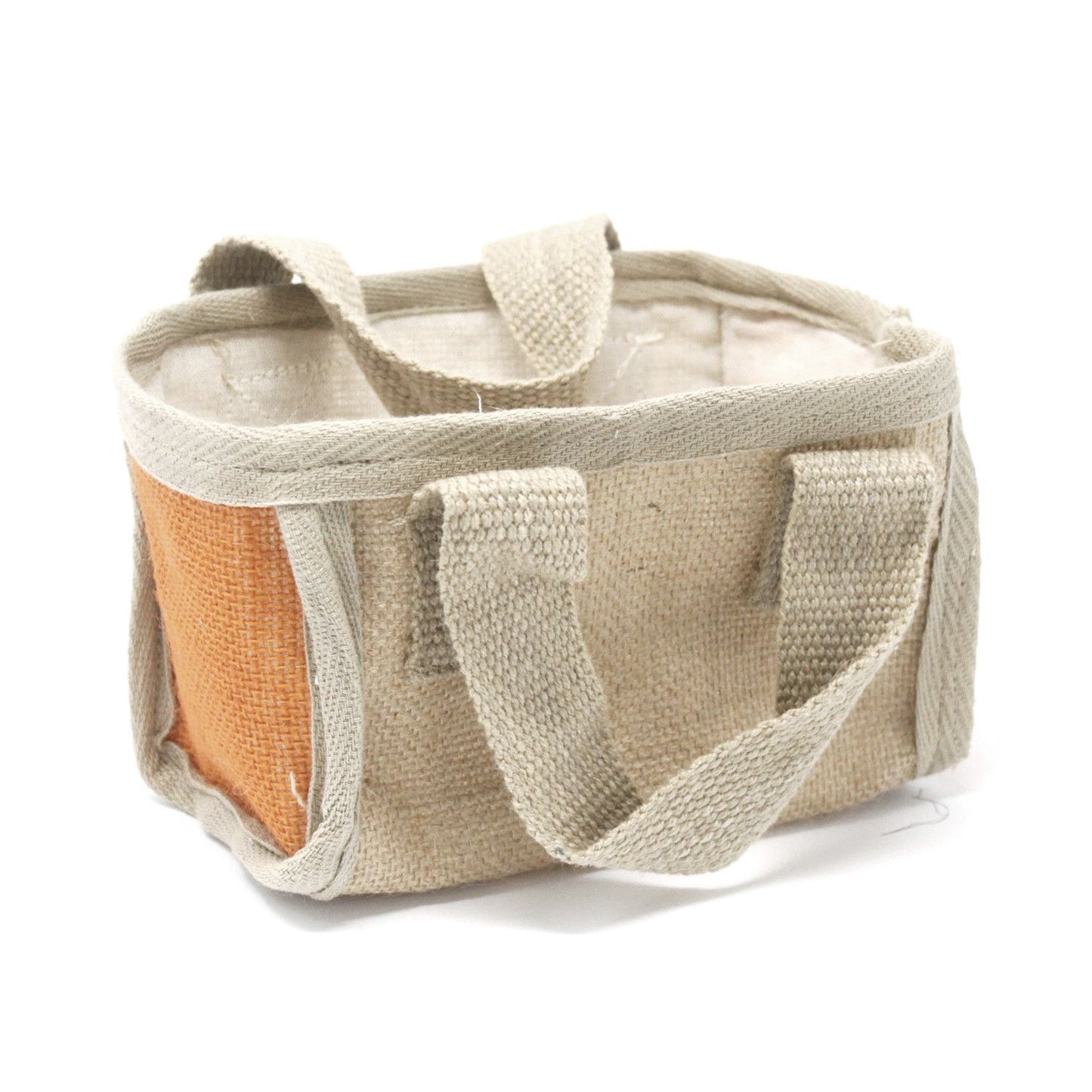 Cesta Pequeña Yute Naranja 16x10x12cm