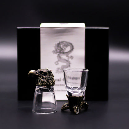 Geschenkset mit 6 Schnapsgläsern (50 ml) - Wild Forest Creatures - Antik Bronze