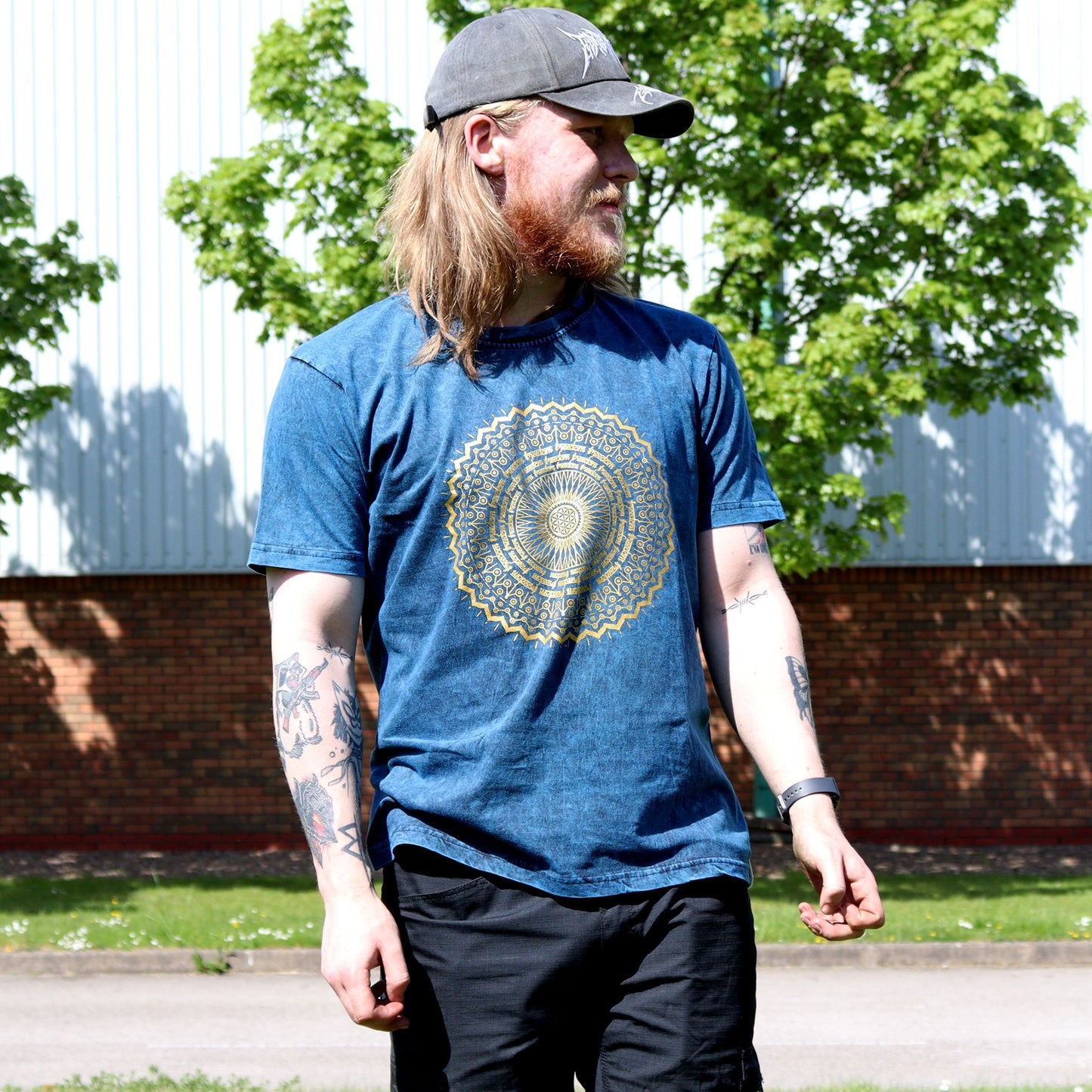 T-shirt Nomad Sari Large - Mandala - Bleu