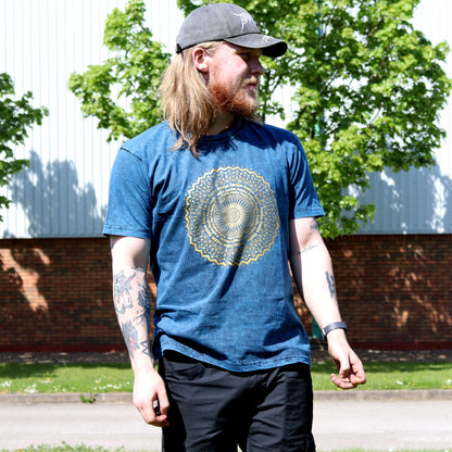 T-shirt Nomad Sari Large - Mandala - Bleu